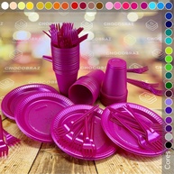 Kit Festa 50 Pessoas: Pratos, Copos e Garfinhos! - imagem 2