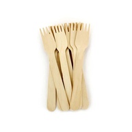 Garfo de Madeira 10cm: Kit com 12 Unidades - imagem 1