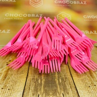 Garfo de Sobremesa Rosa Chiclete: Elegância para sua Festa! - imagem 1