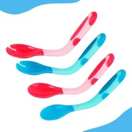 Kit Talheres Bebê Flexível Termossensível com Garfo e Colher - Segurança e Conforto nas Refeições Infantil - imagem 5