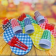 Kit Festa Junina 50 Pessoas: Pratos, Copos e Garfos! - imagem 2