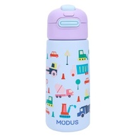 Garrafa Térmica Infantil 500mL com Canudo - Azul Em Obras, Segura e Divertida - imagem 2