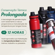 Garrafa Térmica Inox 800ml Premium - Isolamento a Vácuo, Antivazamento, Ideal para Academia e Esportes (Bege) - imagem 3