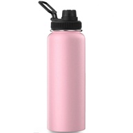 Garrafa Térmica Duplamente Isolada Rosa 1200ml - Mantém Bebidas Quentes por 8h e Geladas por 12h - imagem 1