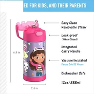 Garrafa Térmica Thermos Funtainer com Canudo 354ml - Gabby’s Dollhouse | Ideal para Crianças - imagem 3