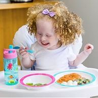 Garrafa Aventuras Sereia 400ml Rosa - Buba com Canudo Silicone e Tampa Higiênica - imagem 3