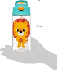 Kit Lanche Escolar Zoo Leão - Garrafa Tritan 450ml + 3 Potes para Frutas e Lanches - imagem 4