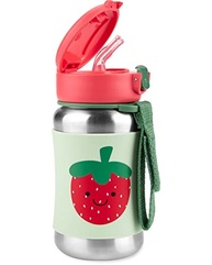 Skip Hop Garrafa Infantil com Canudo - Aço Inox, Design Morango, Antiderrapante - imagem 4