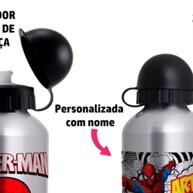 Garrafa Squeeze Infantil Homem Aranha Personalizada com Nome - imagem 1