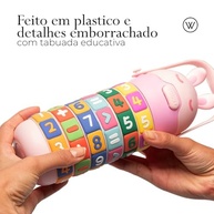 Garrafa Infantil Educativa com Tabuada - Coelho Rosa 500ml | Aprenda Brincando - imagem 5