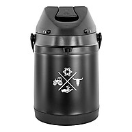 Garrafa Térmica Preta Inox 2.5L - Mantém Bebida Quente e Fria - imagem 1