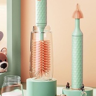 Kit Escova Limpeza Garrafas Elétrica Recarregável - 5 Peças com Cerdas de Silicone Macias e Alta Rotação - imagem 3