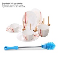 Escova de Silicone Rotativa 360° para Garrafas e Copos - Cerdas de Alta Densidade com Punho Antiderrapante - imagem 4