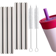 Canudos de Aço Inoxidável para Garrafas Owala Kids - 6 Unidades + Acessórios - imagem 1