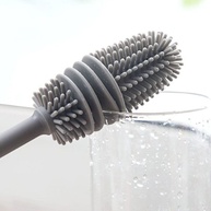 Escova de Silicone para Limpeza Profunda de Garrafas, Jarras e Mamadeiras - Design Ergonômico e Cerdas Macias - imagem 4