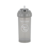 Garrafinha com Canudo 360 ml Cinza Twistshake - Estimule a Alimentação Independente com Segurança - imagem 1