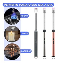 Isqueiro Elétrico USB Recarregável: Acendimento Rápido, Sem Gás e à Prova de Vento | Ideal para Fogão, Churrasco e Velas - imagem 4