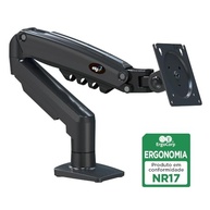 Suporte Articulado de Mesa, Pistão a Gás, Design Compacto e Retrátil, Ergonômico, Monitores 17'' a 35'', 2kg a 9kg, Preto, F80N, ELG - imagem 2