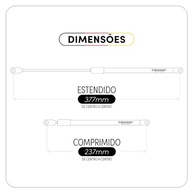 Par Amortecedor Mola Gás Porta Malas Vidro Hyundai Tucson 2005-2016 - imagem 4