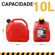Tanque Galão de Gasolina 10L com Bico Extensor Flexível - Segurança e Praticidade - imagem 3