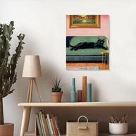 Arte de Parede emoldurada Gato Engraçado Vintage - Decoração Moderna para Casa e Escritório - imagem 4