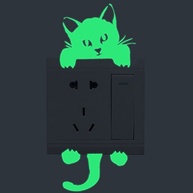 Adesivo de Parede Gato Luminoso 3D - PVC Brilha no Escuro para Decoração de Quarto Infantil - imagem 5