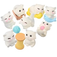 Conjunto de Estatuetas de Gato em Miniatura - Decoração Fofa e Versátil para Mesa, Carro e Festas - imagem 4