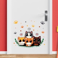 Adesivo Decorativo Gatos Infantil Lavável e Seguro - Ideal para Quartos e Portas de Crianças - imagem 4