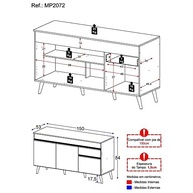 Balcão de Cozinha Veneza 150cm com 3 Portas e 1 Gaveta - Design Moderno e Acabamento Premium - imagem 4