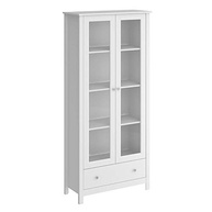 Cristaleira 2 Portas 1 Gaveta Ditália E-954 Branco - Design Moderno e Resistente - imagem 2