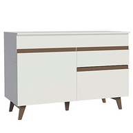 Balcão de Pia Madesa Reims 2 Portas e 1 Gaveta - Design Moderno em Branco - imagem 2