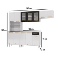 Cozinha Compacta Diamante: 12 Portas + Gaveta - imagem 2