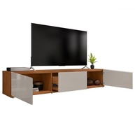 Rack para Sala de TV Eros 180cm com 2 Portas e 1 Gaveta – Design Moderno em Cedro/Off White com Rodas - imagem 5