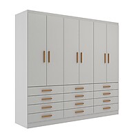 Guarda-Roupa New Mônaco: 6 Portas e 12 Gavetas - imagem 2