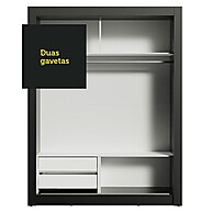Guarda-Roupa Solteiro Madesa Dallas: Espelho e 2 Gavetas - imagem 2