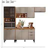 Cozinha Completa Firenze 4 Peças – 10 Portas e 2 Gavetas - imagem 2