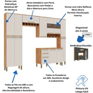 Cozinha Nápoli Prime: 5 Peças, 13 Portas e 2 Gavetas! - imagem 2