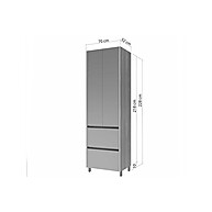 Paneleiro Rainha 70cm Branco - 2 Portas e 2 Gavetas - imagem 2