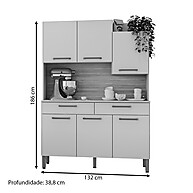 Armário de Cozinha Modena: 6 Portas e 2 Gavetas - imagem 2