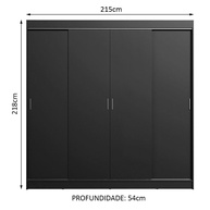 Guarda-Roupa Casal Madesa Austin: 4 Portas e 3 Gavetas - imagem 2