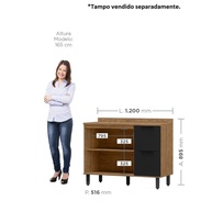 Balcão de Cozinha Toscana: 2 Portas, 3 Gavetas - imagem 2