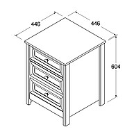 Mesa de Cabeceira Ditália: 2 Unidades, 3 Gavetas! - imagem 2