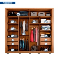 Guarda-Roupa Casal Romanus: Espelho e 4 Gavetas - imagem 2