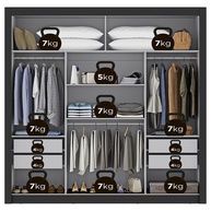Guarda-Roupa Casal Preto Viena: Espelho e 4 Gavetas - imagem 2