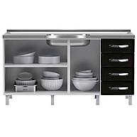 Armário de Cozinha Star New: 3 Portas, 4 Gavetas - imagem 2