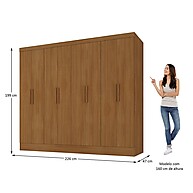 Guarda-Roupa Casal Jatobá: 8 Portas + 4 Gavetas - imagem 2