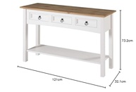 Aparador Branco com 3 Gavetas em Madeira Maciça - Design Elegante para Sala, Quarto ou Hall - imagem 4