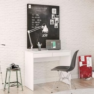 Escrivaninha Tijuca com 2 Gavetas Branco Politorno – Moderna, Funcional e Elegante - imagem 3