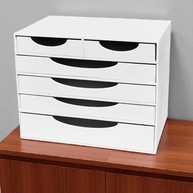 Gaveteiro Organizador 6 Gavetas Luxo Branco - Solução Multiuso para Escritórios Modernos - imagem 4
