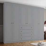 Guarda-Roupa Casal Nova York 6 Portas 4 Gavetas Espresso Móveis – Organização e Estilo para seu Quarto - imagem 1